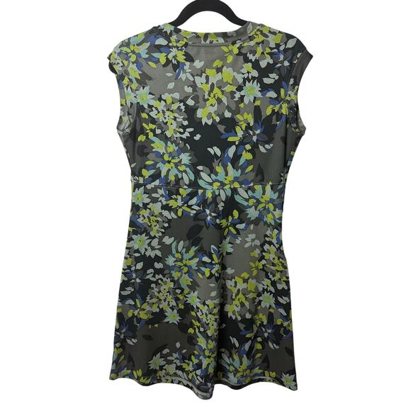 REI Active Dress Women S Green Blue Travel Athleisure Floral Outdoor Babydoll - Picture 2 of 9